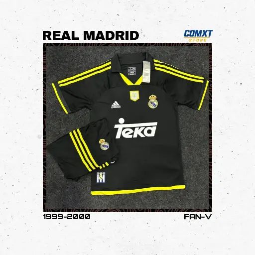 Real Madrid Season 2000/2001 Away Jersey Kit Fan-V