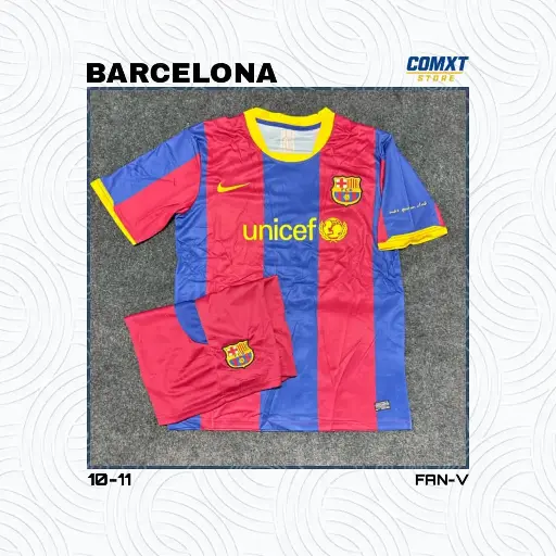 FC Barcelona Season 10/11 Home Jersey Kit Fan-V